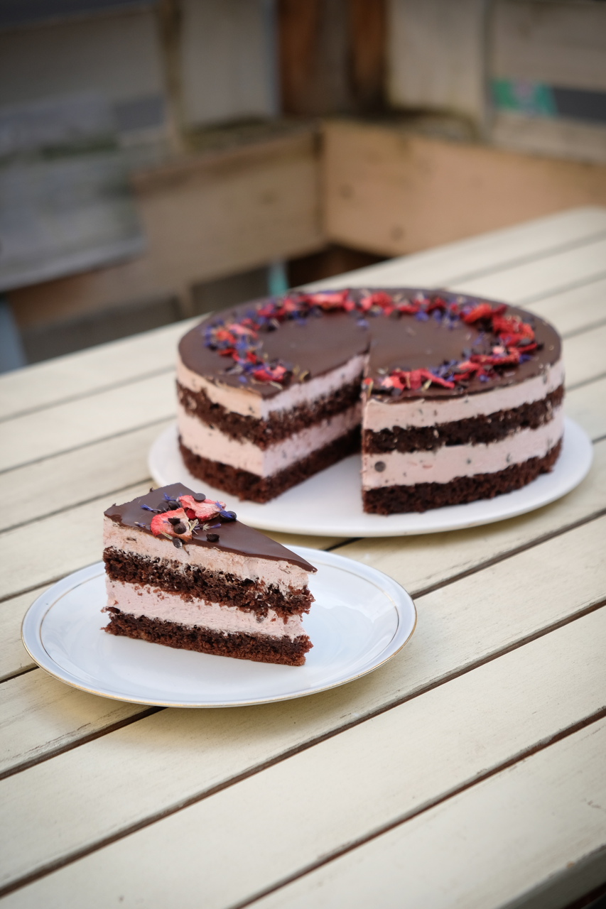 Schoko Erdbeer Torte
